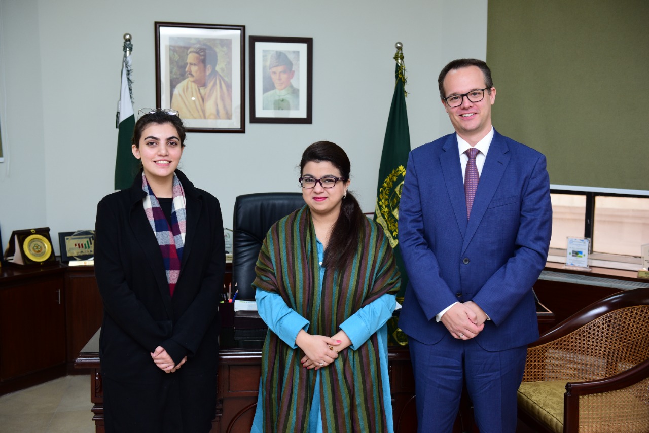 SAPM Shaza Fatima Khawaja held a meeting with Christopher Wenzel coordinator task team (PGCEP)