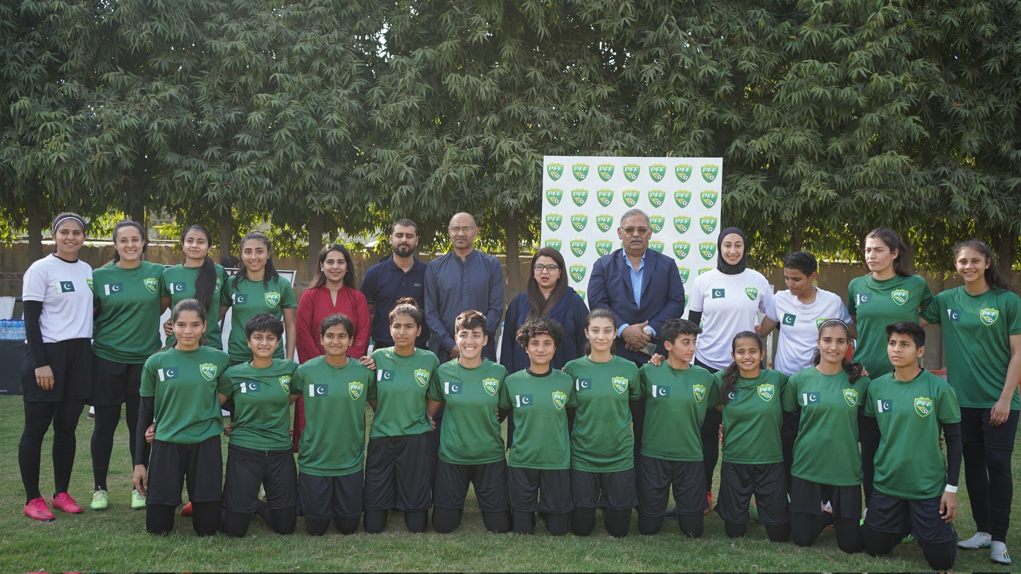 Shaza Fatima Khawaja met with the National Women's Football Team in Lahore.