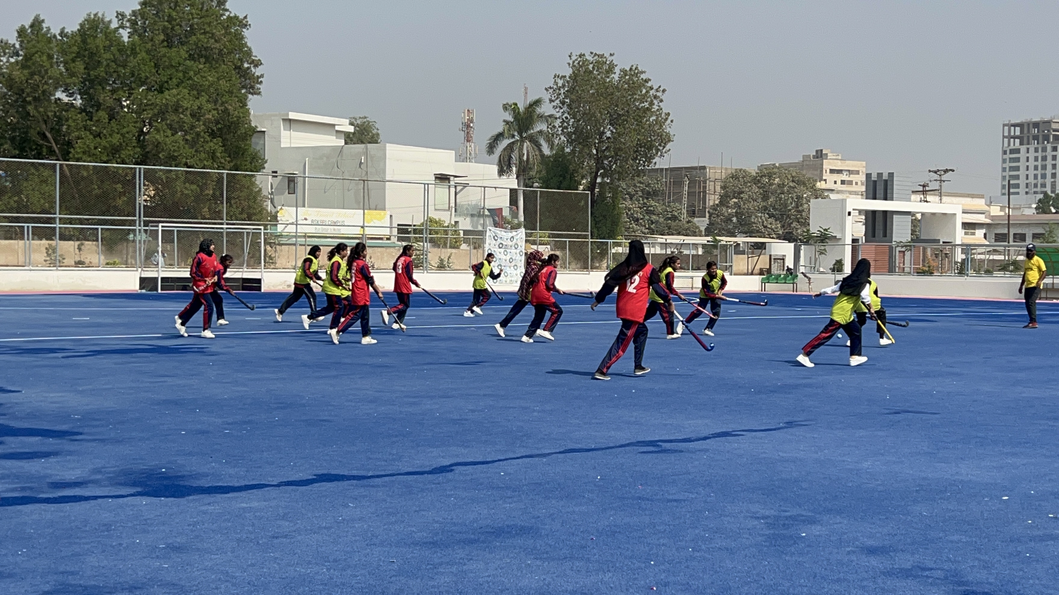 Enthusiastic participation of women under Prime Minister's Talent Hunt Youth Sports League held  in Hyderabad